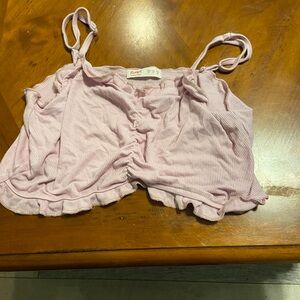 Cropped pink/purple tank top